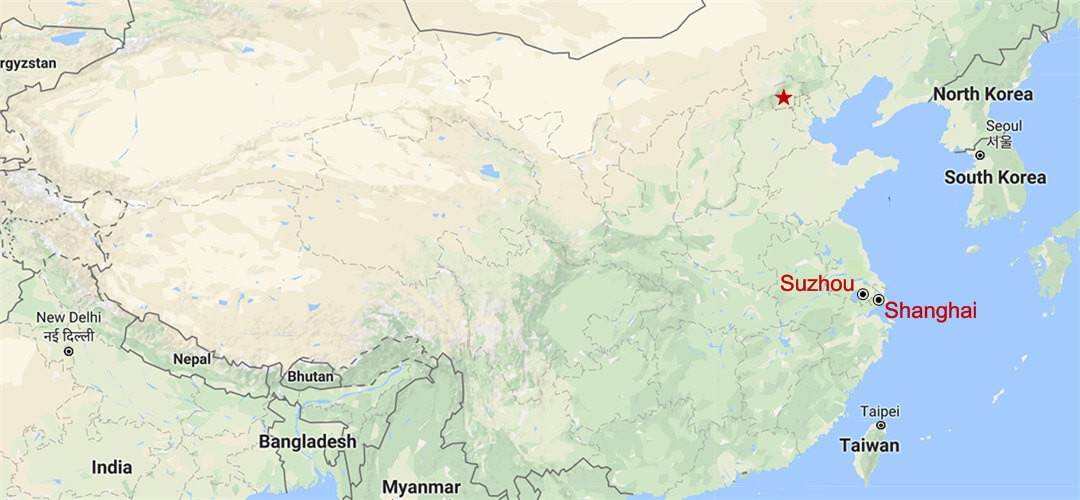 Suzhou und Tongli Wasserstadt Tagestour ab Shanghai Map