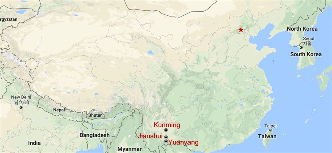 Yuanyang Hani Reisterassentour Map