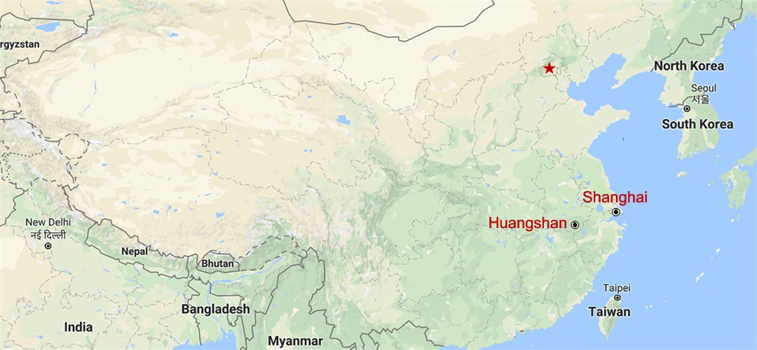 Huangshan and Huizhou Village Tour from Shanghai Map