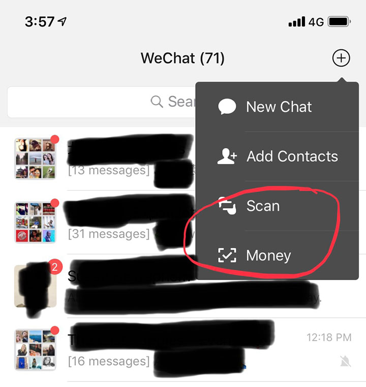 wechat scan money